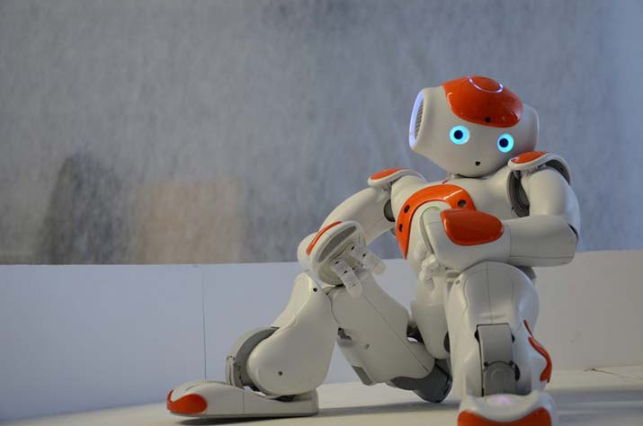 robot sitting down